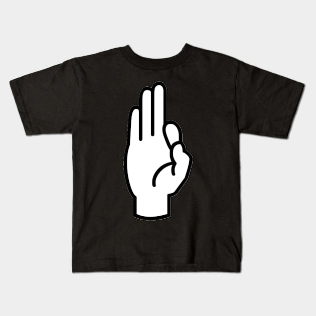 Letter - ASL Langue des signes américaine Kids T-Shirt by Rabie